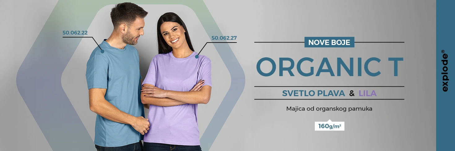 Majice ORGANIC T, nove boje